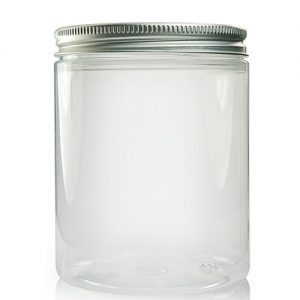 300ml Wide Neck Plastic Jar With Aluminium Lid