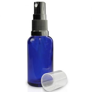 30ml Blue Glass Dropper Bottle With Spray