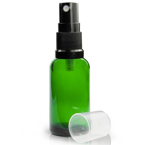 30ml Green Glass Dropper Bottle With Spray