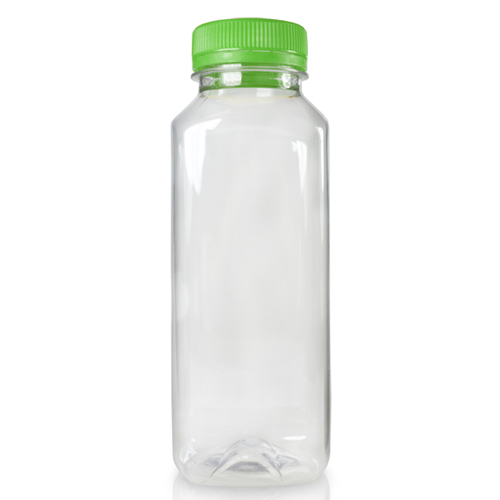 330ml Square Juice Bottle with Green Lid