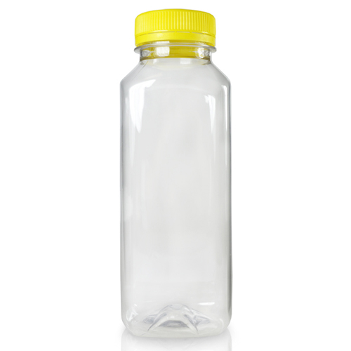 330ml Square Juice Bottle with Yellow Lid