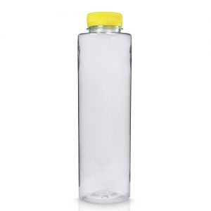 500ml Slim Plastic Juice Bottle with Yellow Cap