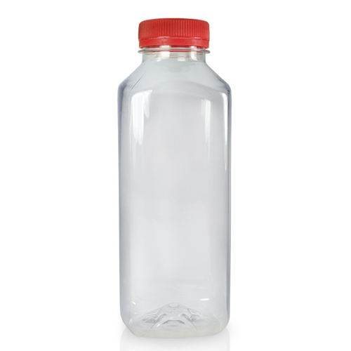 500ml Square Juice Bottle with Red Lid