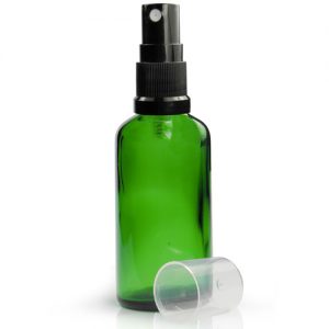 50ml Green Glass Dropper Bottle With Spray