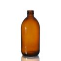 500ml Amber Glass Sirop Bottle w Lotion Empty