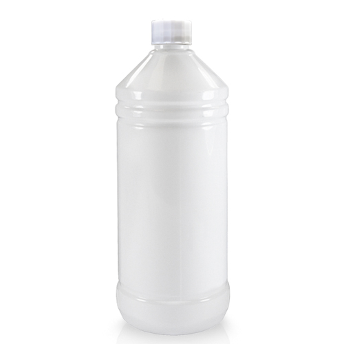 1 Litre White Glossy Plastic Bottle w wsc