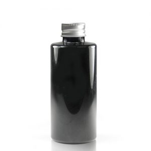 100ml Black plastic bottle aluminium