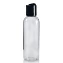 100ml Tall Boston Bottle with Black Disc Top Cap