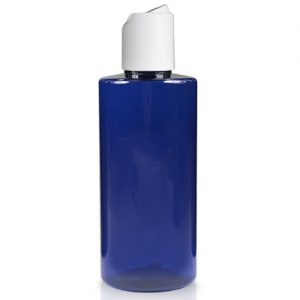 100ml Blue Bottle with white disc