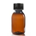 125ml Amber PET Plastic Sirop Bottle w bsc