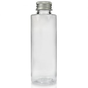 150ml Clear PET Tubular Bottle w Aluminium Screw Cap