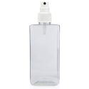 200ml Short Square PET Bottle with White Atomiser