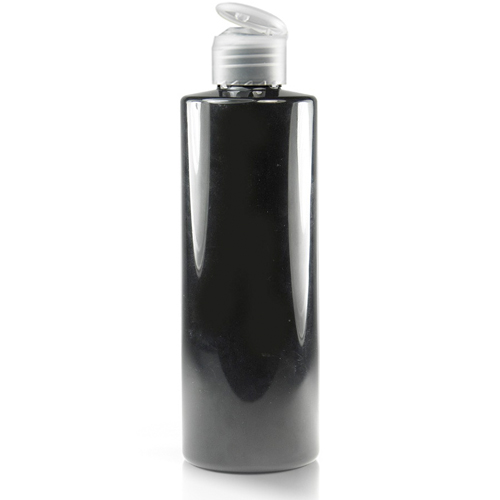 250ml Black Plastic Bottle With Flip-Top Cap