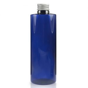 250ml Blue Plastic Bottle With Metal Screw Cap