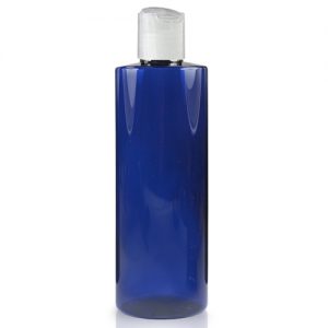 250ml Blue Plastic Bottle With Disc Top Cap