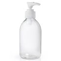 250ml Clear Sirop Bottle white lotion