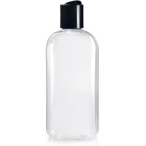 250ml Oval Plastic Bottle With Disc-Top Cap