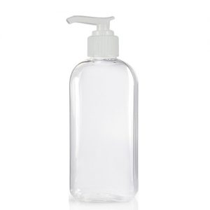 250ml Oval White LOTION bottle