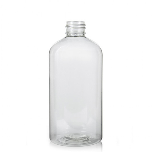 250ml Clear Plastic Boston Bottle and 24mm Screw Cap - Ideon.co.uk