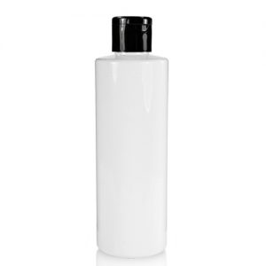 250ml Glossy White Plastic Bottle And Flip Top Cap