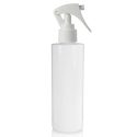 250ml Glossy White Plastic Bottle And Mini Trigger