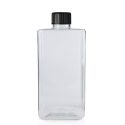 300ml Short Square PET Bottle with Black Cap