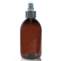 500ml Amber Plastic Bottle With Silver Spray