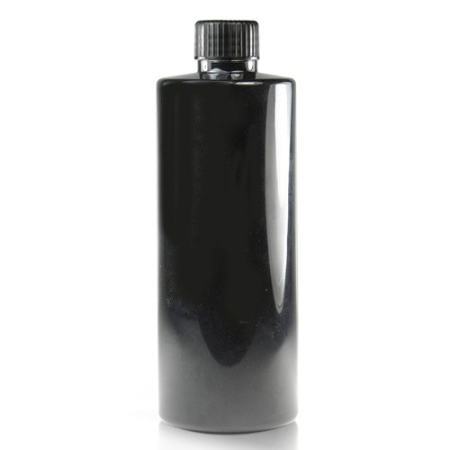 black plastic bottle