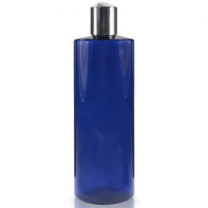 500ml Blue bottle silver disc