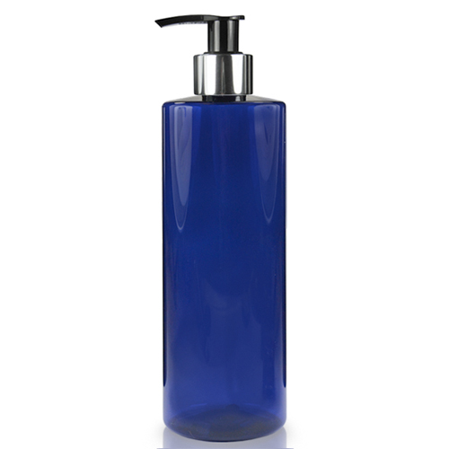 500ml Blue Plastic Bottle With Glossy Pump