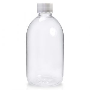 500ml Clear PET Plastic Sirop Bottle w wsc