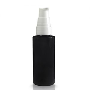 50ml Black Plastic Lotion Bottle