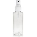 50ml Clear PET Tubular Bottle w White Atomiser Spray