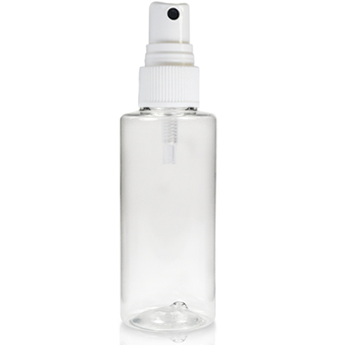 50ml Clear Tubular Plastic Bottle And 20mm White Atomiser ...