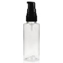 50ml Clear Tubular Plastic Bottle And Black Lotion Pump