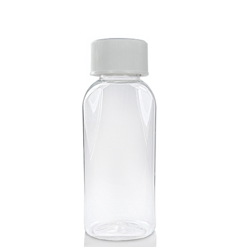 50ml Clear PET Flex Oval Bottle & Child Resistant Cap