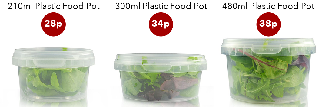 plastic food pots