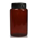 150ml Amber plastic pill jar with lid