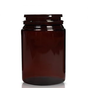 75ml amber plastic pill jar