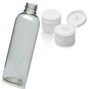 100ml rPET Boston Bottle With Flip Top Cap