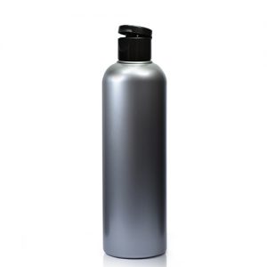 250ml Silver Plastic Bottle With Flip-Top Cap