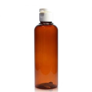 100ml Amber Plastic Bottle With Flip-Top Cap