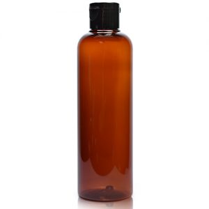 250ml Amber Plastic Bottle With Flip-Top Cap