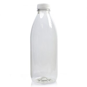 1000ml Clear RPET Juice Bottle & Tamper Evident Lid