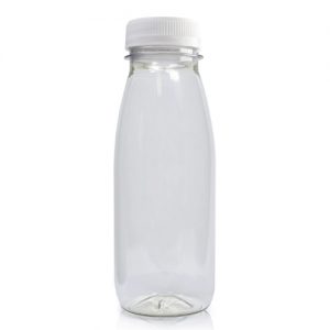 250ml Clear RPET Juice Bottle & Tamper Evident Lid