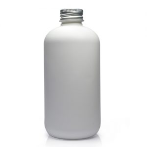 250ml short white bottle w al cap