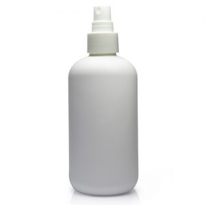 250ml short white bottle w smooth w spray