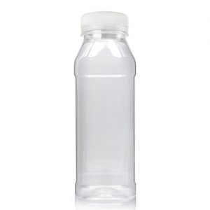 300ml Plastic Square Juice Bottle & Tamper Evident Cap