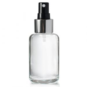 50ml Clear glass Boston Spray Bottle