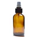 100ml Amber glass Boston Bottle w black spray